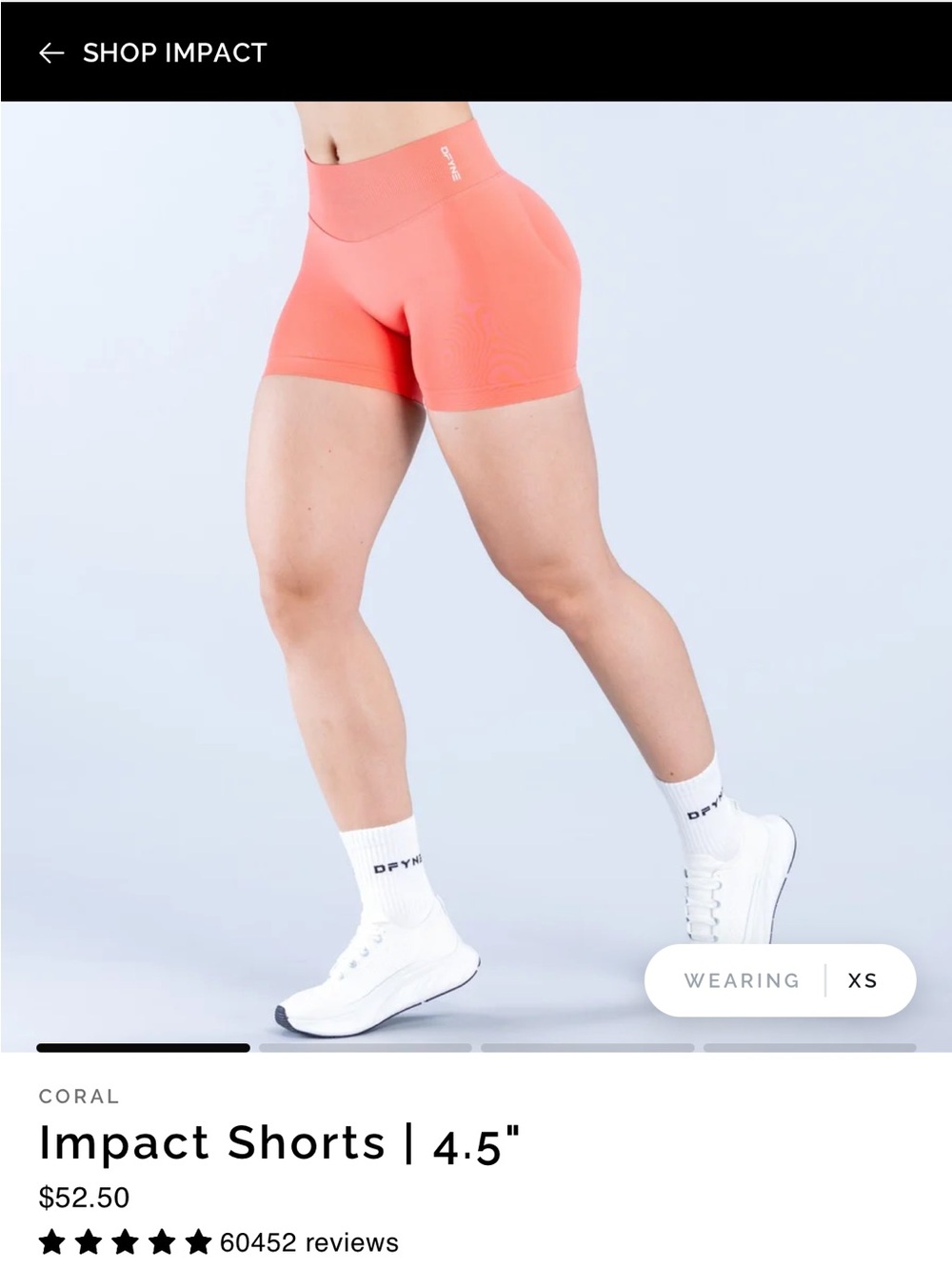 DFYNE impact coral shorts